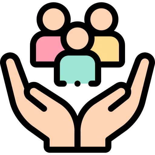 Workers are depicted in the hands of a manager.